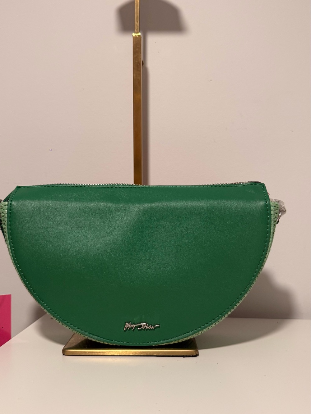 Betsey Johnson Novelty Watermelon Clutch with Crystals - Pink & Green - Picture 5 of 5